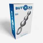 Toy Joy Buttocks The Stuffer 3-Balls Metallic Silicone Plug