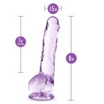 Blush Novelties Naturally Yours 8" Dildo Amethyst