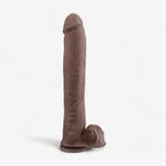 Blush Novelties Dildo Mighty Chocolate Brown 14"