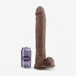 Blush Novelties Dildo Mighty Chocolate Brown 14"