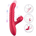 Erospace Red Rose Thrusting Vibrator