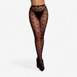 Le Desir Heart Patterned Tights - One Size XS-XL