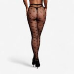 Le Desir Heart Patterned Tights - One Size XS-XL