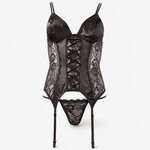 Cottelli Lingerie Cami Suspender and String Set