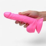 Dildo Imukupilla Ja Kiveksillä Pinkki