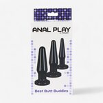 Toy Joy Best Butt Buddies Anal Plug Set 3 Kpl Black