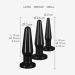 Toy Joy Best Butt Buddies Anal Plug Set 3 Kpl Black