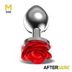 Afterdark Anal Plug Red Rose Silver