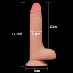 Lovetoy Dildo Sliding Skin Dual Layer Dong 17 cm