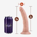 Blush Novelties Dr.Skin Vaalea Dildo Imukupilla