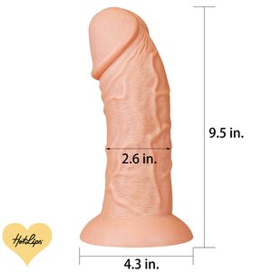 Dildo 24 cm Vaalea imukupilla