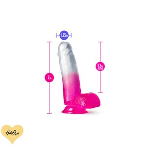 Blush Novelties B Yours Dildo Sugar Magnolia 7" Fuchsia