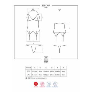Obsessive Lingerie Korsetti Ja Tangat musta