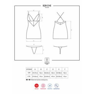 Obsessive Lingerie Babydoll ja Tangat Musta