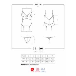 Obsessive Lingerie Korsetti ja Tangat Musta