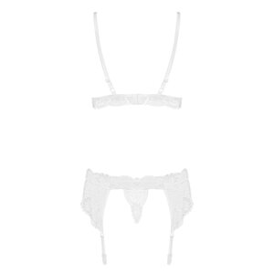 Obsessive Lingerie Alusasu 3 osainen Valkoinen