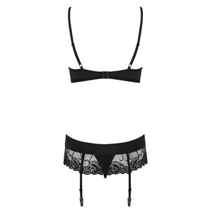 Obsessive Lingerie Alusasu 3 osainen Wonderia Musta
