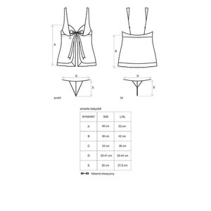 Obsessive Lingerie Babydoll Ja Stringit Amanta