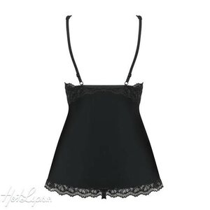 Obsessive Lingerie Arisha Babydoll ja Tangat Musta