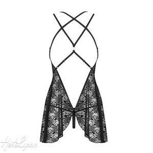 Obsessive Lingerie Babydoll Ja Tangat Musta