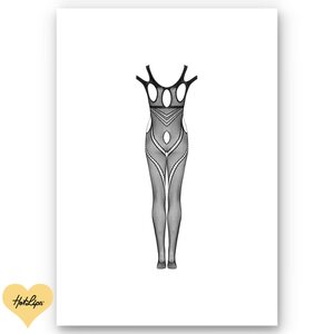 Obsessive Lingerie Kissapuku Musta S-L