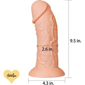 Dildo 24 cm Vaalea imukupilla