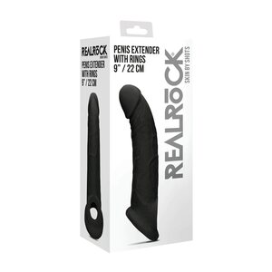 Real Rock Penisjatko 22 cm Musta