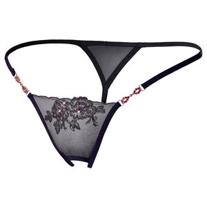 Cottelli Lingerie Open Crotch String Black