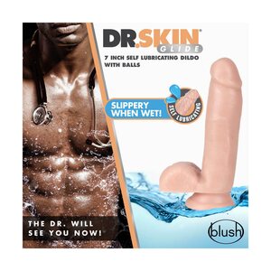 Blush Novelties Dr Skin Itseliukastuva Dildo 7 tuumaa