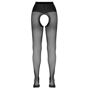 Cottelli Legwear Black Crotchless Tights