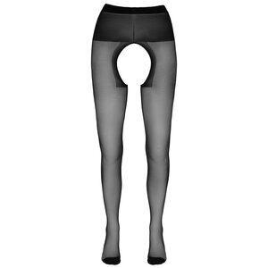 Cottelli Legwear Black Crotchless Tights