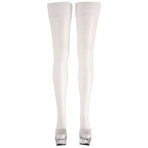 Cottelli Legwear Seksikkäät Valkoiset Hold Up sukat