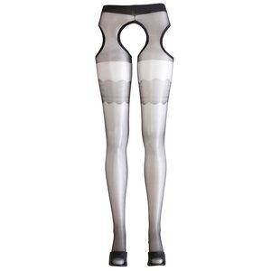 Cottelli Legwear Mustat Avosukkahousut