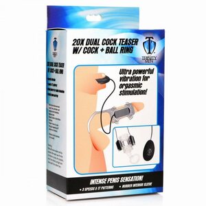 Trinity Vibes Dual Vibrating Cock Teaser With Cock And Balls Ring