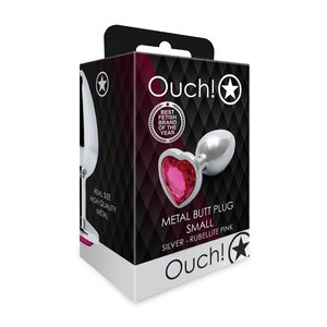 Ouch Heart Gem Metallinen Anaalitappi silver