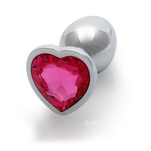 Ouch Heart Gem Metallinen Anaalitappi silver