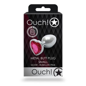 Ouch Heart Gem Metallinen Anaalitappi silver