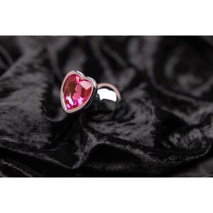 Ouch Heart Gem Metallinen Anaalitappi silver