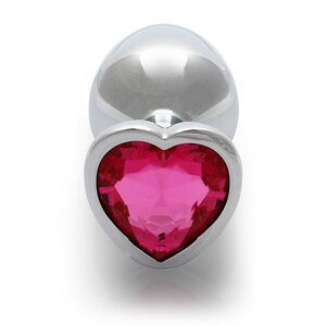 Ouch Heart Gem Metallinen Anaalitappi silver