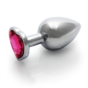 Ouch Heart Gem Metallinen Anaalitappi silver
