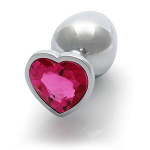 Ouch Heart Gem Metallinen Anaalitappi silver