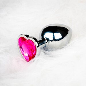 Ouch Heart Gem Metallinen Anaalitappi silver