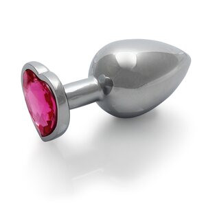 Ouch Heart Gem Metallinen Anaalitappi silver