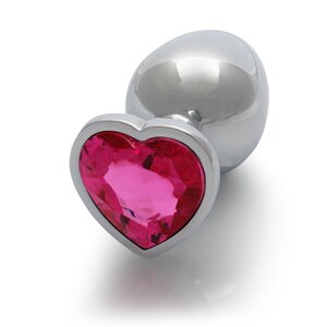Ouch Heart Gem Metallinen Anaalitappi silver