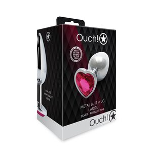 Ouch Heart Gem Metallinen Anaalitappi silver