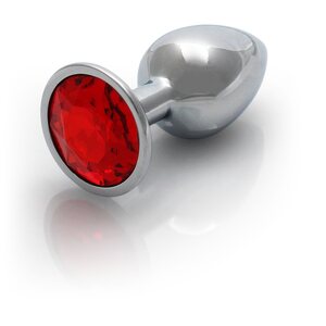 Ouch Round Gem Metallinen Anaalitappi hopea