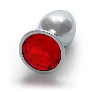 Ouch Round Gem Metallinen Anaalitappi hopea