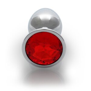 Ouch Round Gem Metallinen Anaalitappi hopea