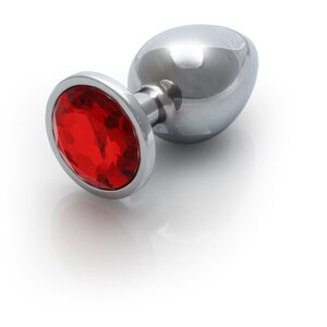 Ouch Round Gem Metallinen Anaalitappi hopea