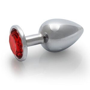 Ouch Round Gem Metallinen Anaalitappi hopea